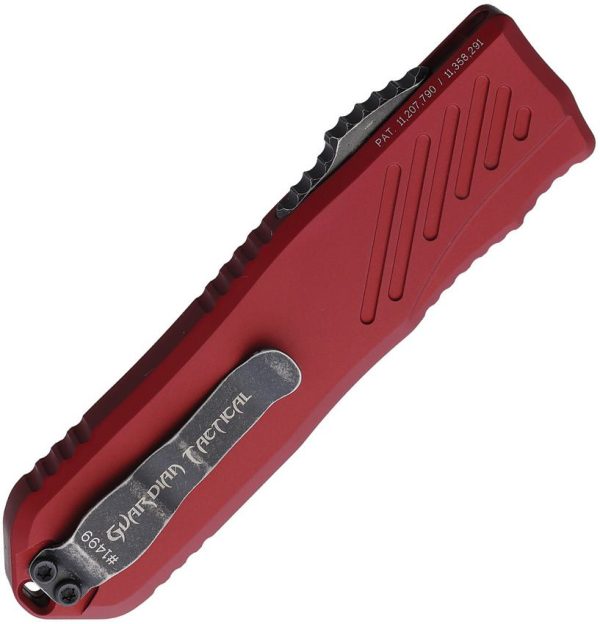 Guardian Tactical Auto Recon 035 G2 OTF Red Spear Serrated