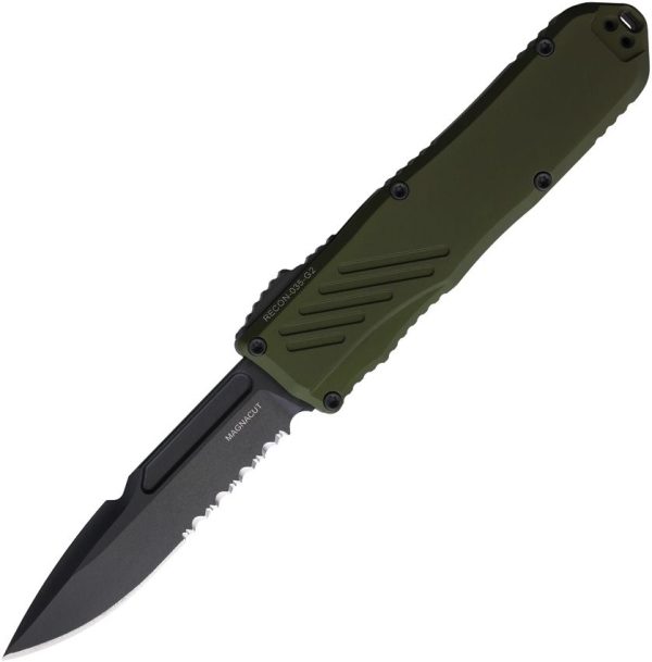Guardian Tactical Auto Recon 035 OTF Serrated OD