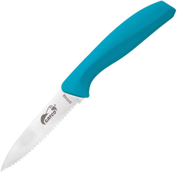 Gatco Classic Paring Knife Teal Serrated