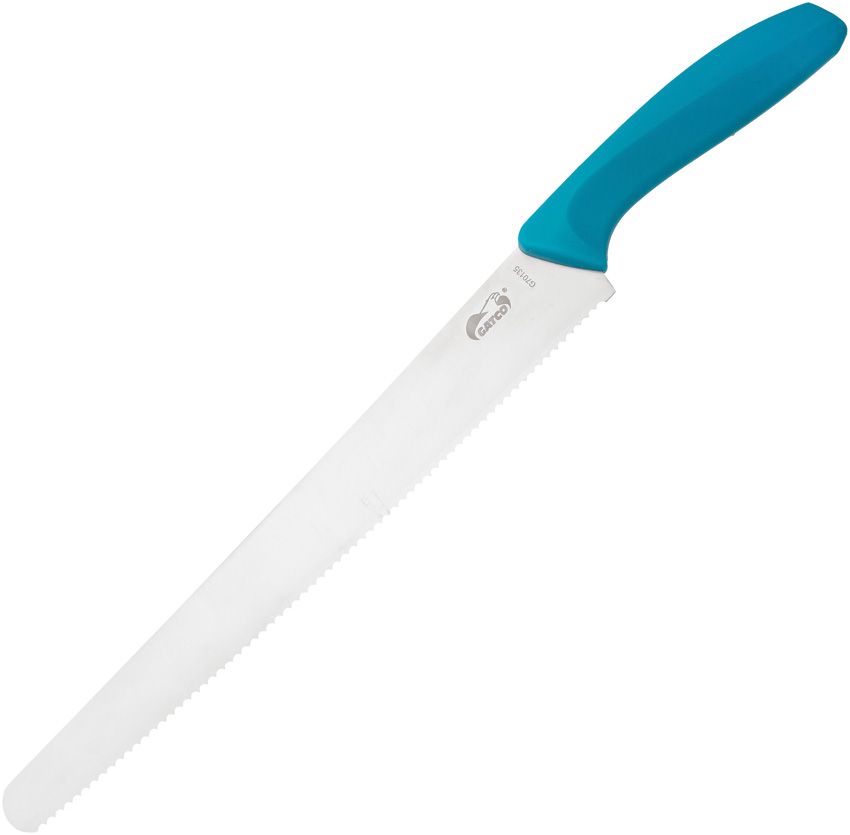 Gatco Bread Knife 10.25" Serrated 420 Stainless Teal