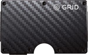GWCF.jpg GRID Carbon Fiber Wallet RFID Protection Slim Card Holder