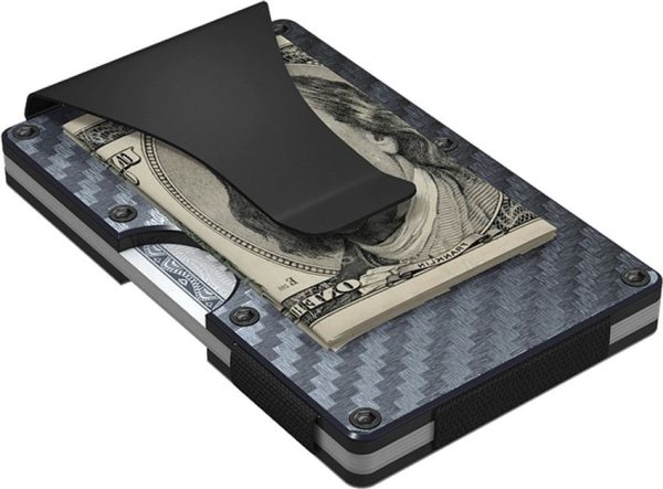 GRID Carbon Fiber Wallet RFID Protection Slim Card Holder