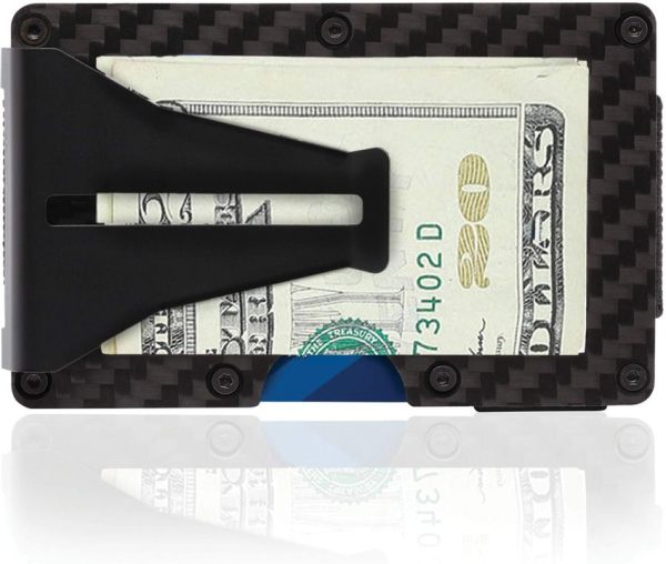 GRID Carbon Fiber Wallet RFID Protection Slim Card Holder