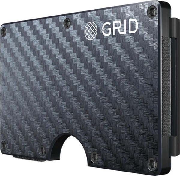 GRID Carbon Fiber Wallet RFID Protection Slim Card Holder