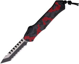 H00610CRCAMO.jpg Heretic Knives Auto Hydra OTF Recurve - Red Camo