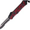 Heretic Knives Auto Hydra OTF Tanto Serrated Red Camo