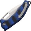 Heretic Knives Auto Medusa Button Lock Tanto Blue G10