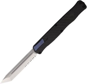 H0192BCFBLU.jpg Heretic Knives Auto Cleric II OTF Carbon Fiber Blue
