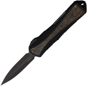 H0286AFCTIN.jpg Heretic Knives Auto Manticore OTF Gold TiNi Double Edge