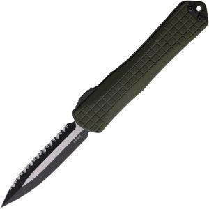 H032F10CGRN.jpg Heretic Knives Auto Manticore Frag OD Green Double-Edge