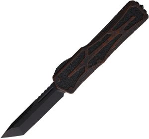 H0408ABRKRB.jpg Heretic Knives Auto Colossus OTF Tanto Black MagnaCut