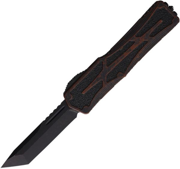 H0408ABRKRB.jpg Heretic Knives Auto Colossus OTF Tanto Black MagnaCut