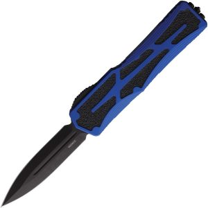 H0416ABLU.jpg Heretic Knives Auto Colossus OTF DLC Blue Double Edge