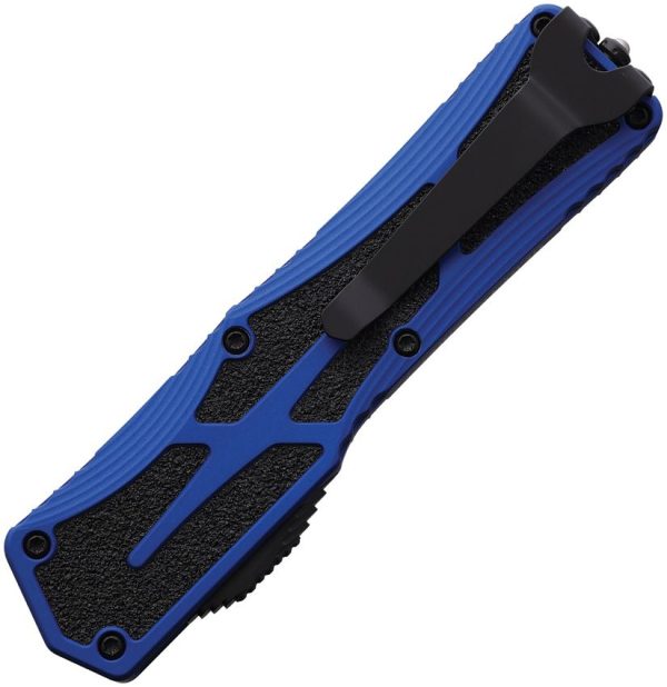 Heretic Knives Auto Colossus OTF DLC Blue Double Edge