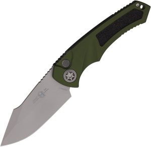 H0483AGRN.jpg Heretic Knives Auto Pariah Bead Blast Green