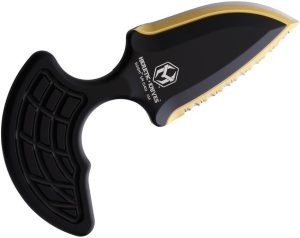 Heretic Knives Sleight Push Dagger - Gold TiNi Serrated CPM-20CV