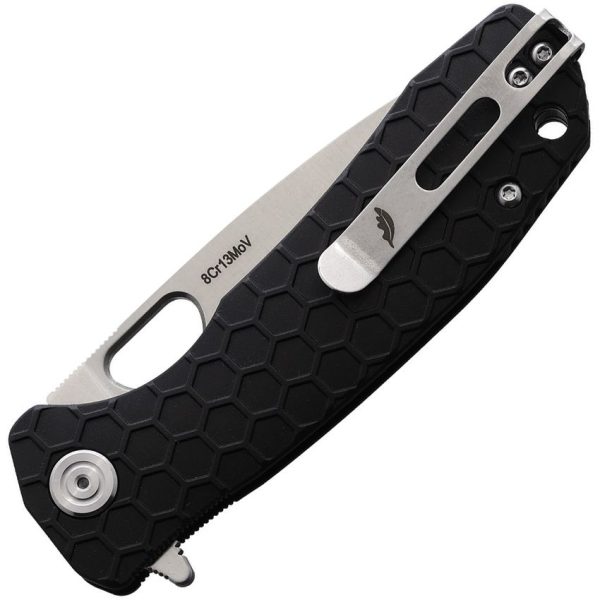 Honey Badger Medium Linerlock Black GRN Handle