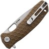 Honey Badger Medium Linerlock Tan GRN Handle