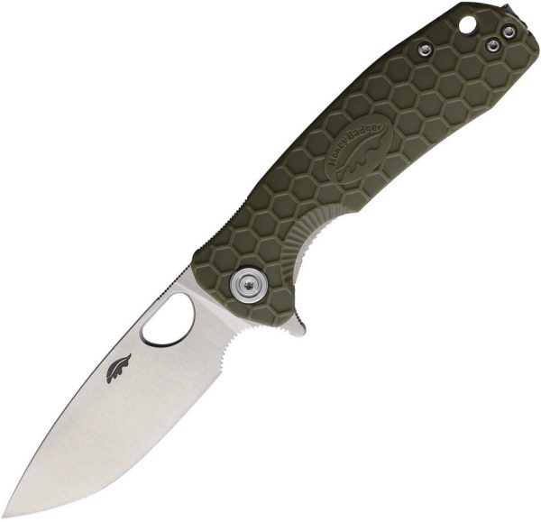 Honey Badger Medium Linerlock Green GRN Handle