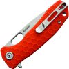 Honey Badger Medium Linerlock Orange GRN Handle