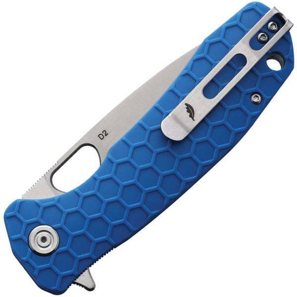 Honey Badger Large Linerlock D2 Blue Handle