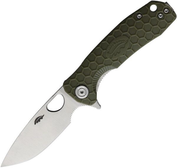 Honey Badger Small Linerlock Green GRN Handle 8Cr13MoV