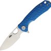 Honey Badger Small Linerlock Blue GRN Handle 8Cr13MoV