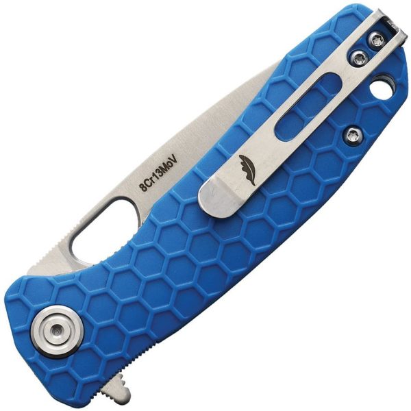 Honey Badger Small Linerlock Blue GRN Handle 8Cr13MoV