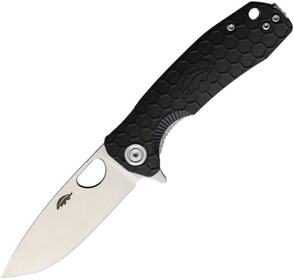 Honey Badger Small Linerlock Black GRN Handle D2 Steel
