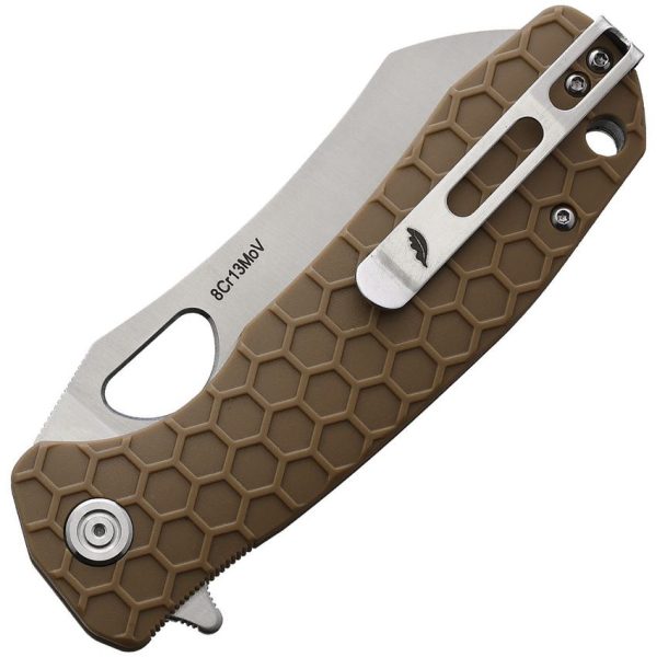 Honey Badger Warncleaver Tan GRN Handle 8Cr13MoV