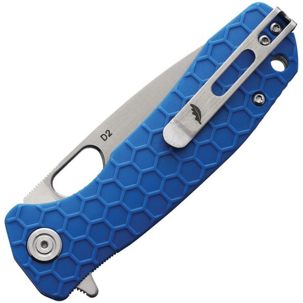 Honey Badger Medium Linerlock - D2 Drop Point Blue