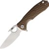 Honey Badger Medium Easy Open Tan Linerlock