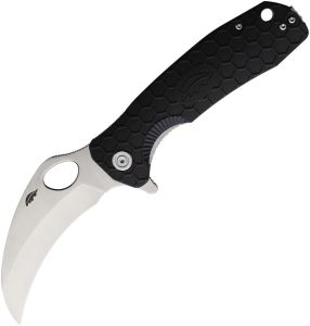 Honey Badger Claw Linerlock Black GRN Handle
