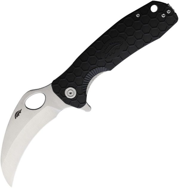Honey Badger Claw Linerlock Black GRN Handle
