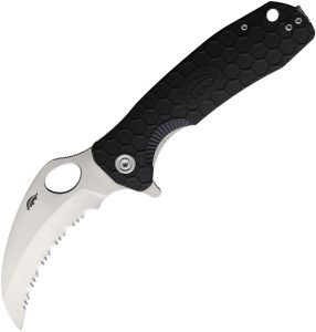 Honey Badger Large Claw Serrated Black Linerlock