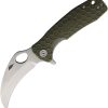 Honey Badger Medium Claw Linerlock Green GRN