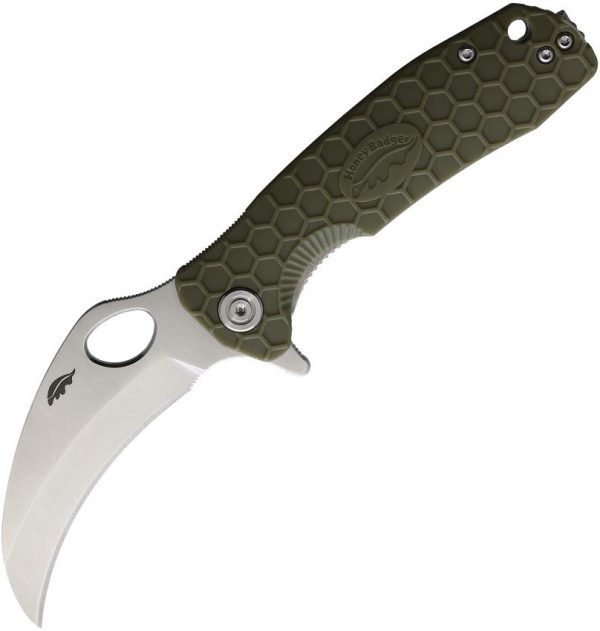 Honey Badger Medium Claw Linerlock Green GRN