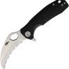 Honey Badger Small Claw Linerlock Serrated Black