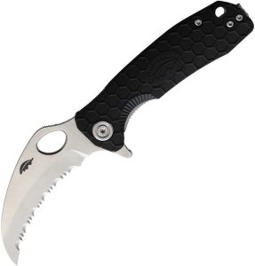Honey Badger Small Claw Linerlock Serrated Black