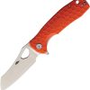 Honey Badger Lg Warncleaver Folding Knife D2 Orange Handle