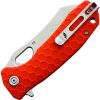 Honey Badger Lg Warncleaver Folding Knife D2 Orange Handle