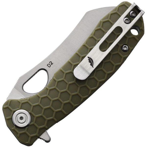 Honey Badger Warncleaver Linerlock Green D2