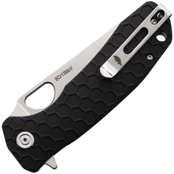 Honey Badger Large Leaf Linerlock Black FRN
