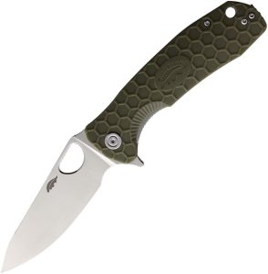 Honey Badger Large Leaf Linerlock Green FRN