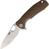 Honey Badger Medium Leaf Linerlock Tan FRN