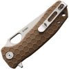 Honey Badger Medium Leaf Linerlock Tan FRN