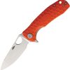 Honey Badger Medium Leaf Linerlock Orange FRN