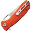 Honey Badger Medium Leaf Linerlock Orange FRN