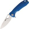 Honey Badger Small Leaf Linerlock Blue Nylon