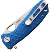 Honey Badger Small Leaf Linerlock Blue Nylon